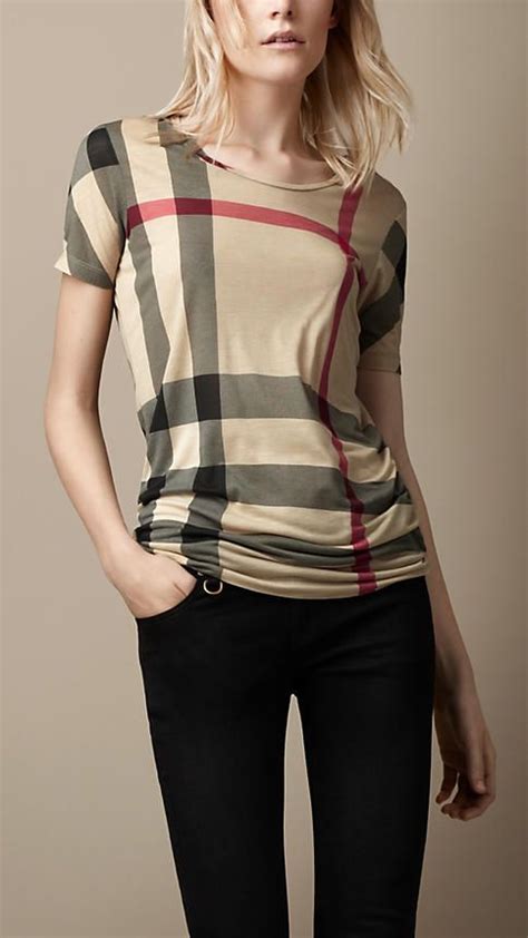 burberry pattern tshirt|burberry shirt outfit.